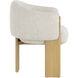 Trine Rustic Oak / Dove Cream Dining Armchair